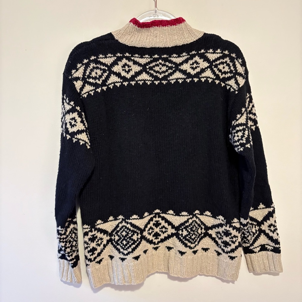 Vintage Lauren Ralph Lauren hand knit fair isle canoe mock neck sweater - Picture 3 of 5